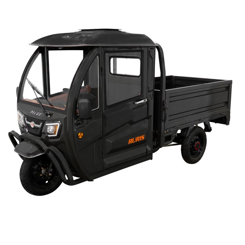 Triciclu electric cu volan RURIS PILOT 4000C negru, vedere frontală