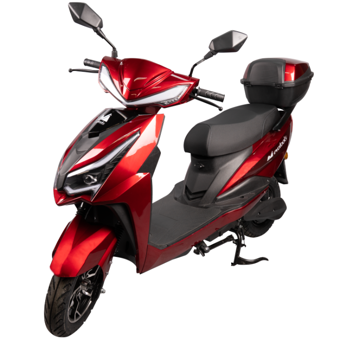 Scuter electric 1500W fără permis EvoTools Evo Ride roșu, vedere din față-stânga