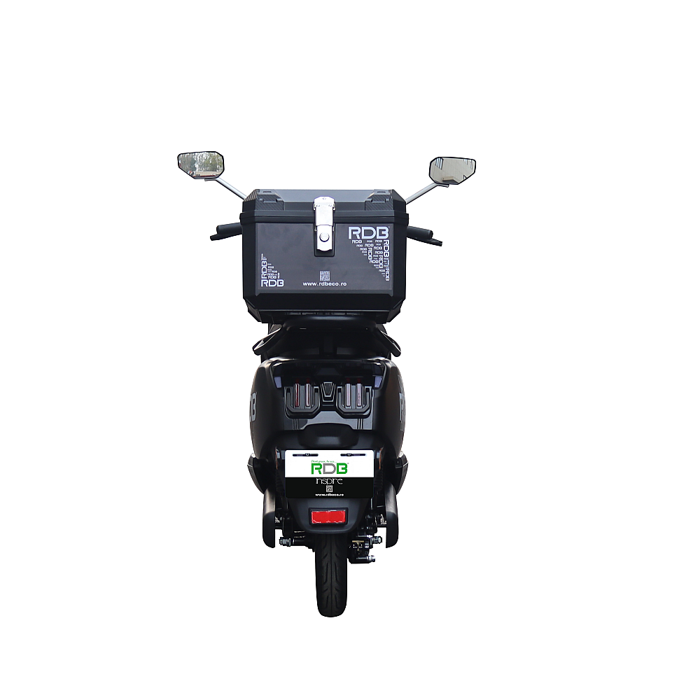 Portbagajul din spate cu încuietoare la scuterul electric RDB INSPIRE negru