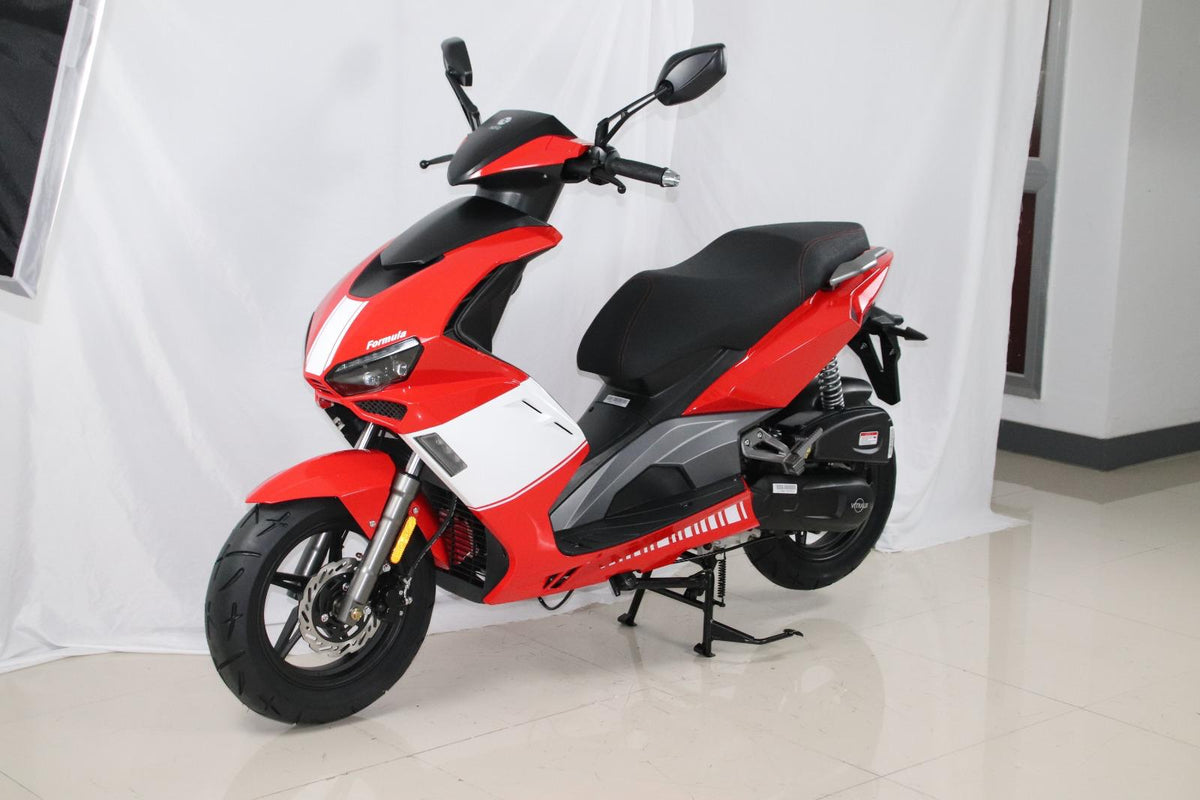 Rotakt Raptor 50cc roșu, profil lateral stânga complet