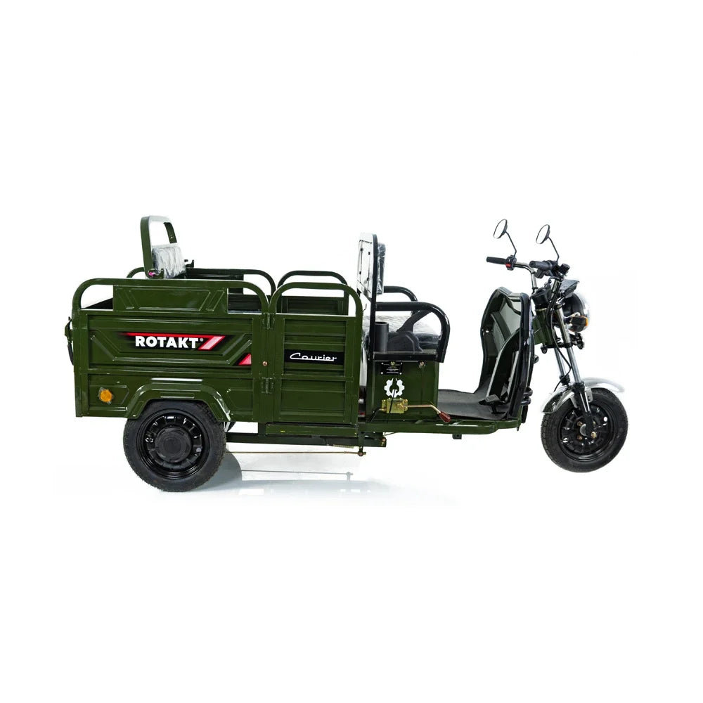 Rotakt Courier verde, vedere laterală cu bena basculabilă