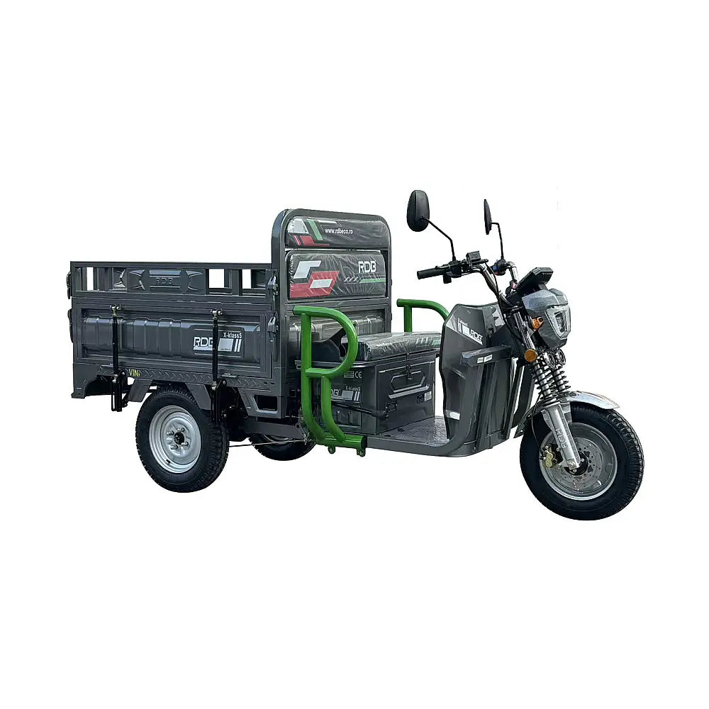 Triciclu Electric RDB X-Klass4 PLUS, Fără Permis, Viteză Maximă 25 km/h, Benă Basculabilă, Obloane Extinse, Motor 3500W, Autonomie 60km, Baterie 72V 32Ah
